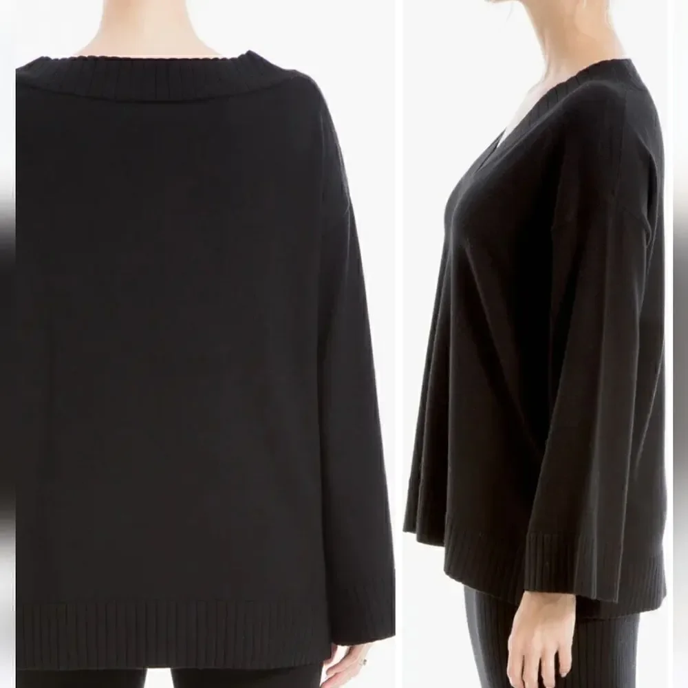 Max Studio Sweater,black, oversize